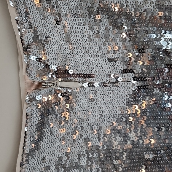 NWT Sz6 Topshop Sequin Ombre Midi Skirt with Side Slit - Picture 6 of 9